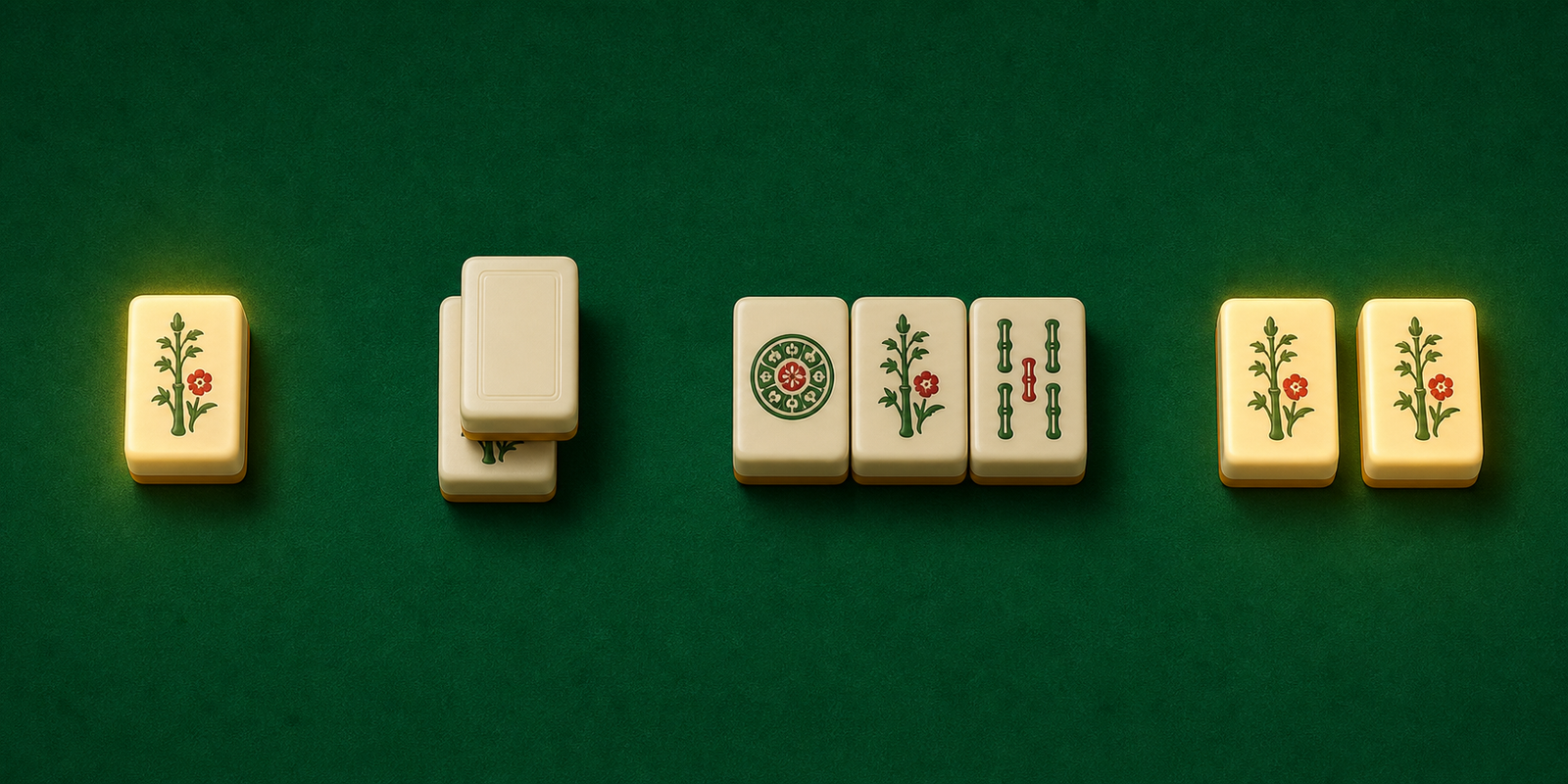 Exemple de tuiles libres et bloquées au mahjong solitaire